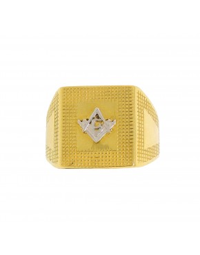 Anel maçonaria masculino em ouro 18k - 0027876 Anel maçonaria masculino em ouro 18k - 0027876